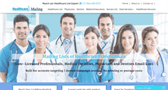 Desktop Screenshot of healthcaremailing.com